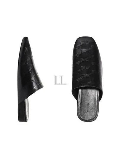 Debossed Logo Leather Mule Black - BALENCIAGA - BALAAN 2