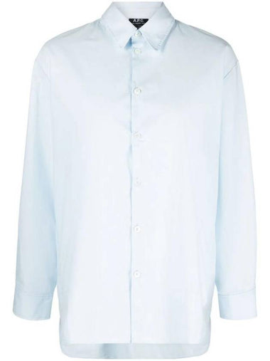 Rosie Overfit Long Sleeve Shirt Light Blue - A.P.C. - BALAAN 1