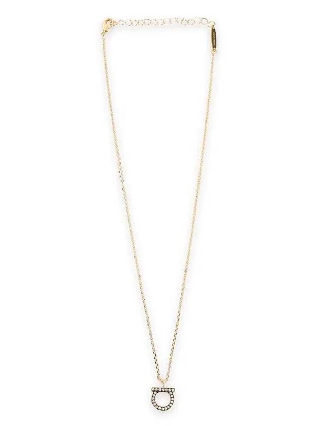 Gancini Crystals Necklace Gold - SALVATORE FERRAGAMO - BALAAN 2