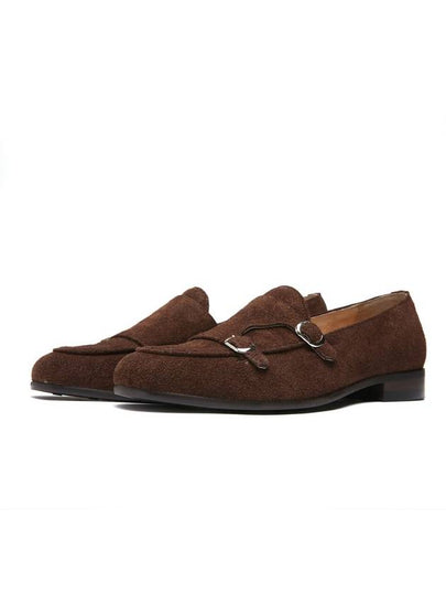 Chico Suede Double Monk Strap Brown - FLAP'F - BALAAN 2