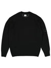 Lambswool GRS Crew Neck Knit Top Black - CP COMPANY - BALAAN 2