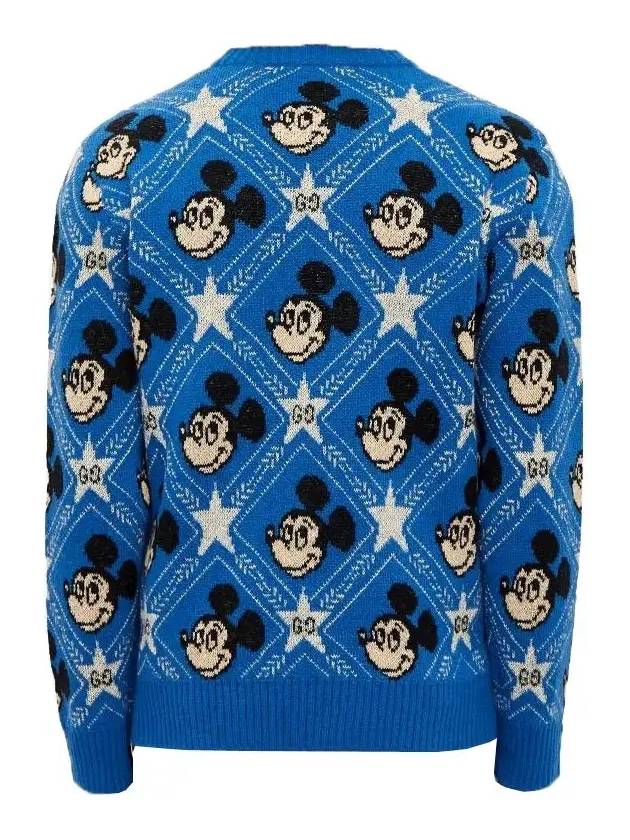 Disney Mickey Wool Knit Top Blue - GUCCI - BALAAN 4