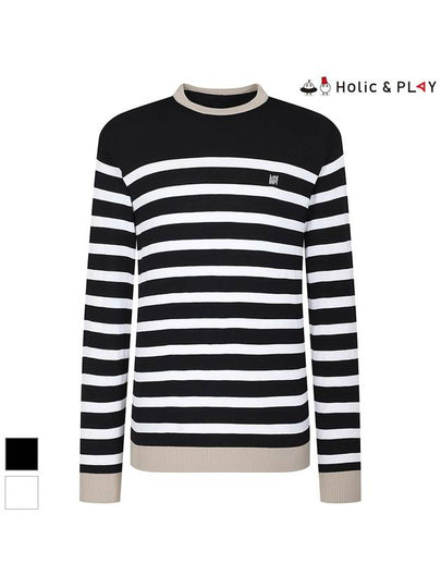 Casual STRIPE Round SweaterHE1MSW001 - HOLIC&PLAY - BALAAN 2