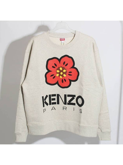 Men's Boke Flower Print Sweatshirt Light Grey - KENZO - BALAAN 2