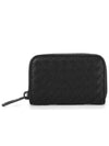 Intrecciato Zipper Card Wallet Black - BOTTEGA VENETA - BALAAN 6