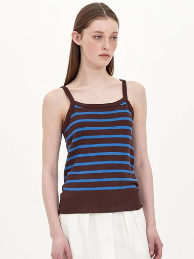 stripe sleeveless knit top_chocolate - JUN BY JUN K - BALAAN 1