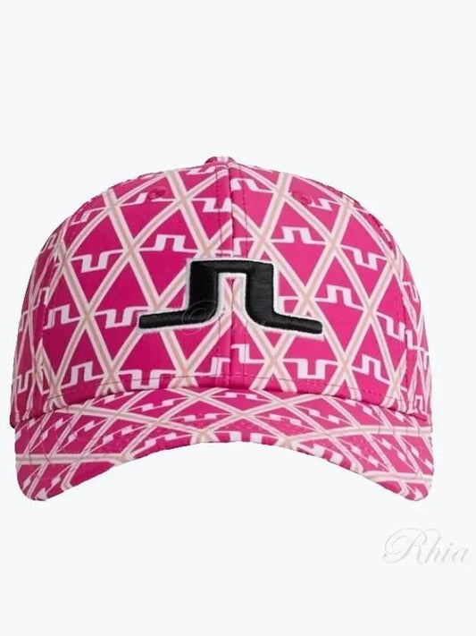 Women's Arlene Embroidered Logo Ball Cap Geo Fuchsia Purple - J.LINDEBERG - BALAAN 2