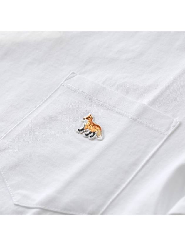 Baby Fox Patch Pocket Short Sleeve T-Shirt White - MAISON KITSUNE - BALAAN 5