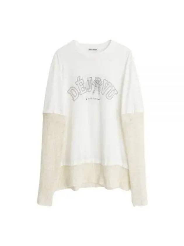 Deja Vu Printing Layered Long Sleeve T-Shirt White - OUR LEGACY - BALAAN 2