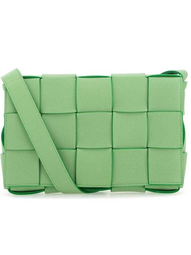 Lambskin Small Cross Bag Light Green - BOTTEGA VENETA - BALAAN 1
