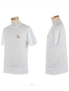 Chillax Fox Patch Classic Short Sleeve T-Shirt White - MAISON KITSUNE - BALAAN 2