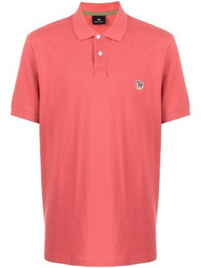 Zebra Regular Fit Polo Shirt Pink - PAUL SMITH - BALAAN 2