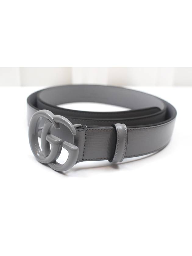 GG Marmont thin gray belt size 80 414516 - GUCCI - BALAAN 4