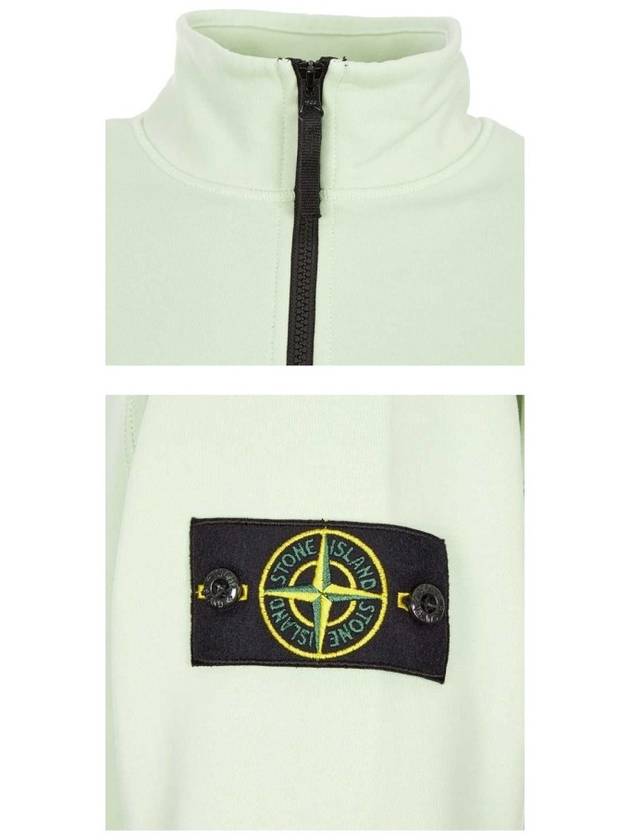 Wappen Patch Half Zip-up Sweatshirt Green - STONE ISLAND - BALAAN 6