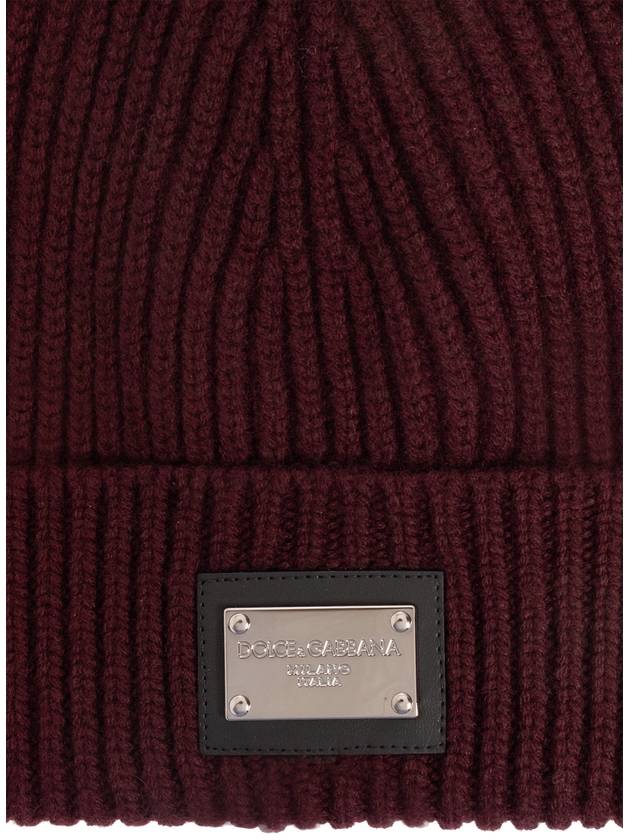 logo decorated ribbed beanie GXK63TJEMQ5 - DOLCE&GABBANA - BALAAN 5