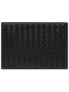 Intrecciato Zipper Small Clutch Bag Black - BOTTEGA VENETA - BALAAN 8