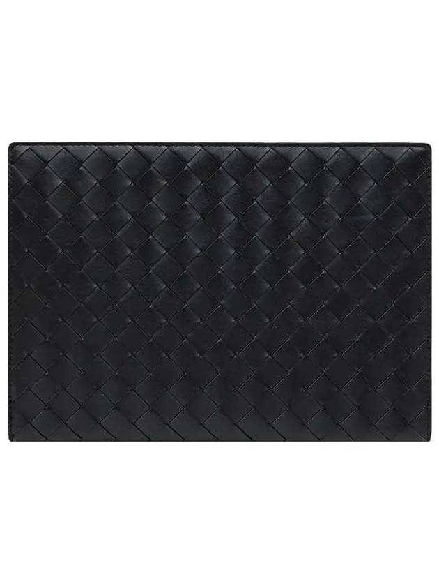 Intrecciato Zipper Small Clutch Bag Black - BOTTEGA VENETA - BALAAN 8