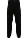 Compass Badge Cotton Track Pants Black - STONE ISLAND - BALAAN 2