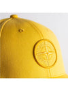 compass logo embroidery ball cap yellow - STONE ISLAND - BALAAN.