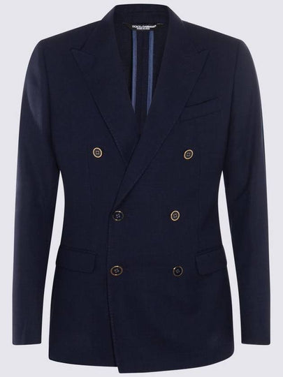 Virgin Wool Double Breasted Blazer G2NW1TFM2GU - DOLCE&GABBANA - BALAAN 2