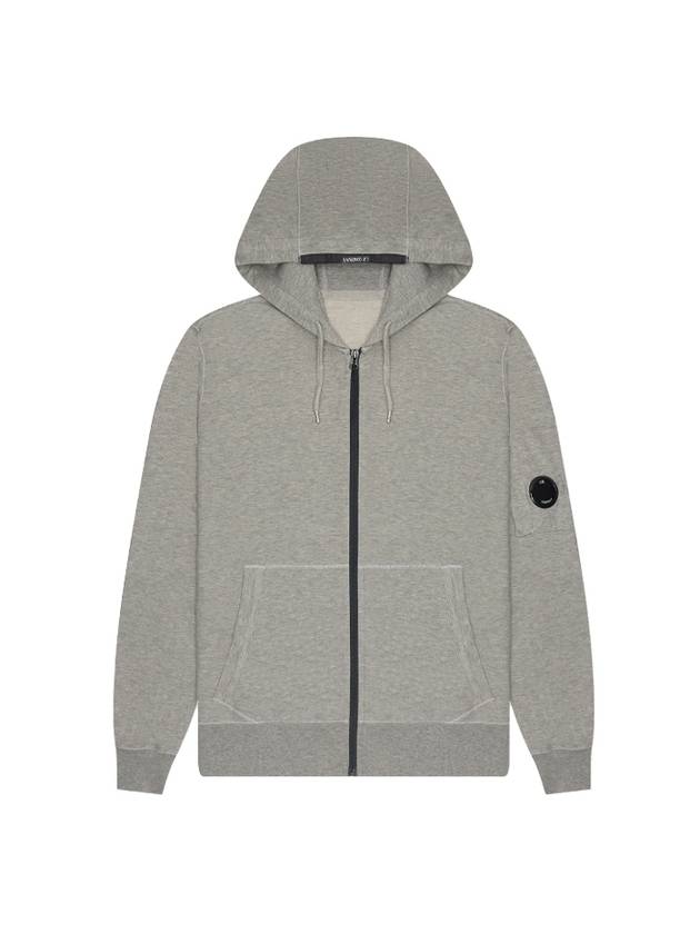 Light Fleece Zip Up Hoodie Grey - CP COMPANY - BALAAN 2