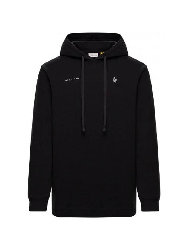 Granoble Logo Printed Hoodie Black - MONCLER - BALAAN.