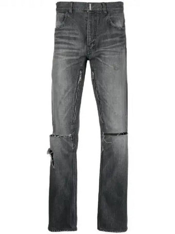 Leaf washed destroyed denim pants - GIVENCHY - BALAAN 1