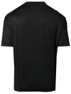 Embroidered Logo Short Sleeve T-Shirt Black - EMPORIO ARMANI - BALAAN 4