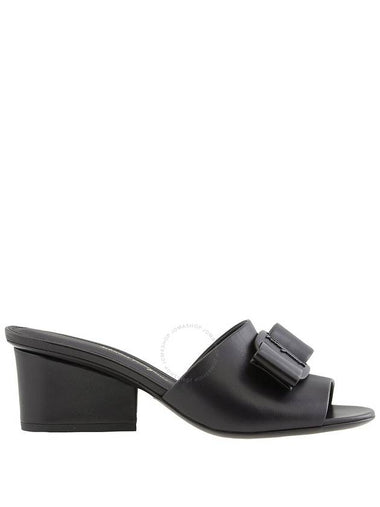 Salvatore Ferragamo Ladies Black Leather Viva 55 Sandals, Size 5.5 - SALVATORE FERRAGAMO - BALAAN 1