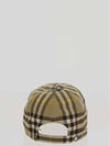 Check Cotton Base Ball Cap Beige - BURBERRY - BALAAN 4