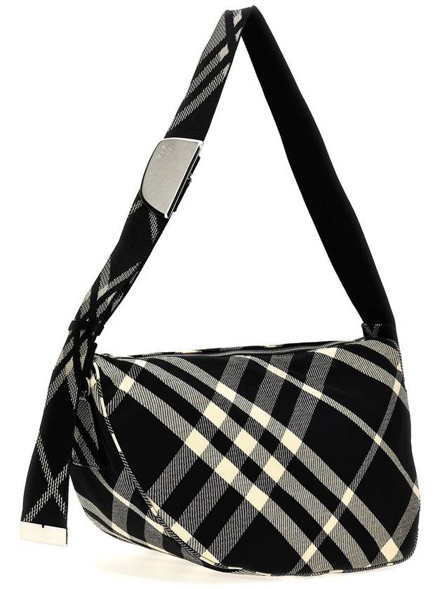 Shield Check Large Messenger Bag Black - BURBERRY - BALAAN 3