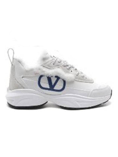 V Logo Low Top Sneakers White - VALENTINO - BALAAN 1