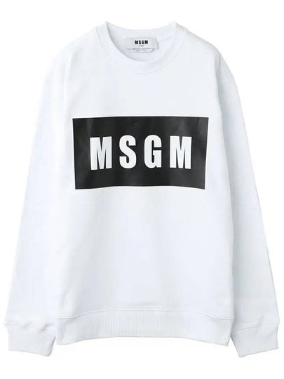 Box Logo Print Sweatshirt White - MSGM - BALAAN 2