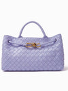 EW Andiamo Intrecciato Leather Tote Bag Purple - BOTTEGA VENETA - BALAAN 3