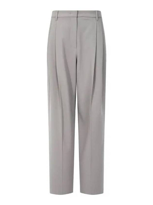 Women s Two Tuck Stretch Long Pants Gray - EMPORIO ARMANI - BALAAN 1
