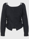 Women's Radiant Puff Slit Blouse Black - MICANE - BALAAN 9