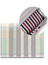 4 Bar Applique Stripe Double Card Holder Pastel Green - THOM BROWNE - BALAAN 3