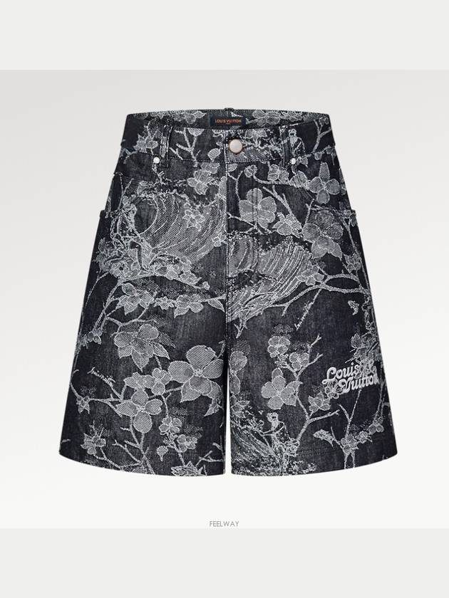 1AFQFT Denim Shorts Pants - LOUIS VUITTON - BALAAN 1