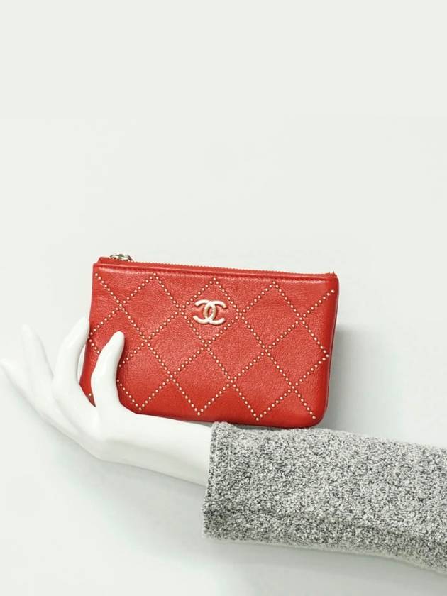 Women s Lambskin Studded Pouch Mini - CHANEL - BALAAN 2