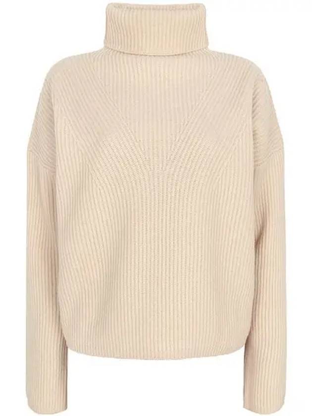 Beige Golia Wool Cashmere Turtleneck Sweater 002 1209731 - MAX MARA - BALAAN 1