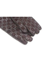 GG logo suede leather black gloves - GUCCI - BALAAN 5