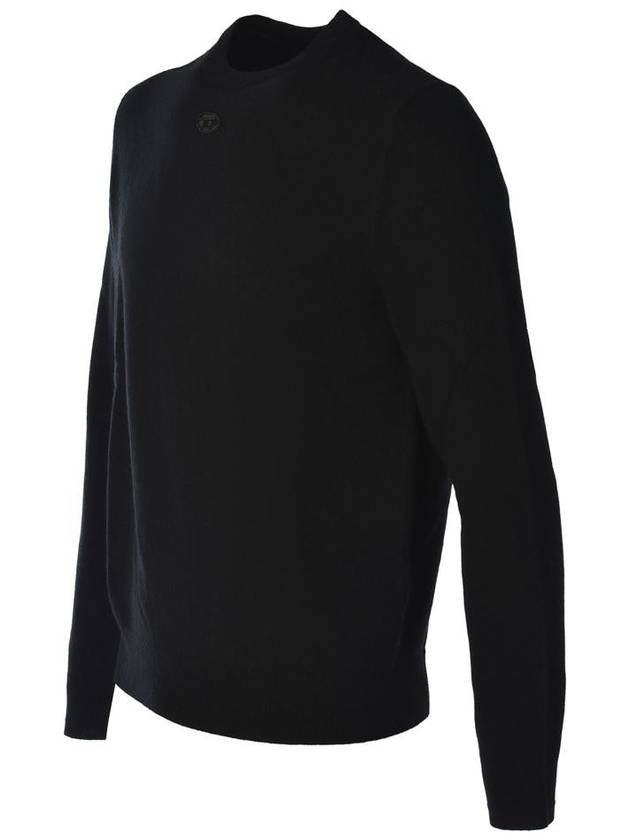 K-Vieri Logo Embroidery Sweatshirt Black - DIESEL - BALAAN 3