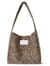 Leopard print in pocket shoulder bag Camel - THE GREEN LAB - BALAAN 6