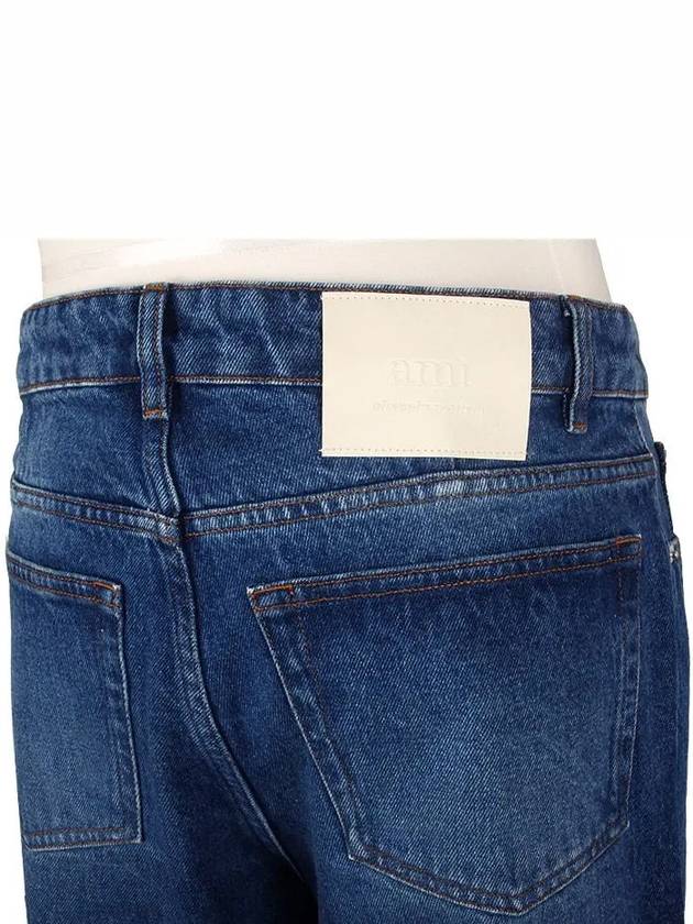 Low Rise Straight Jeans Blue - AMI - BALAAN 3