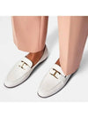 T Timeless Leather Loafers White - TOD'S - BALAAN.