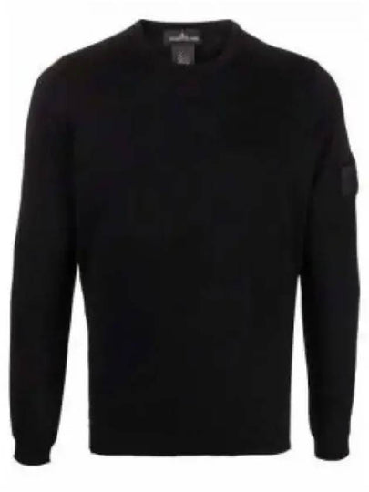 Men's Shadow Lens Wappen Knit Top Black - STONE ISLAND - BALAAN 2