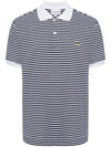 Logo Stripe Cotton Polo Shirt Navy - LACOSTE - BALAAN 1