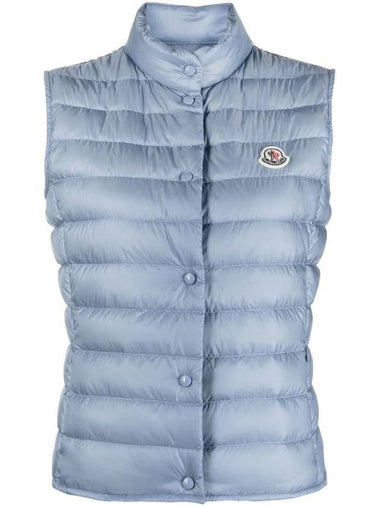 Liane Logo Patch Down Vest Light Blue - MONCLER - BALAAN 1