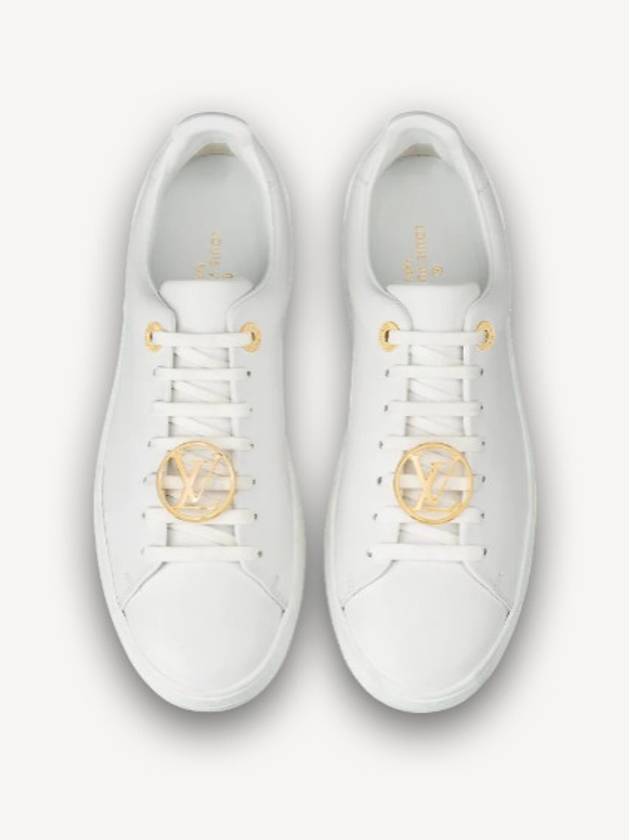 Frontrow Low Top Sneakers White Gold - LOUIS VUITTON - BALAAN 3