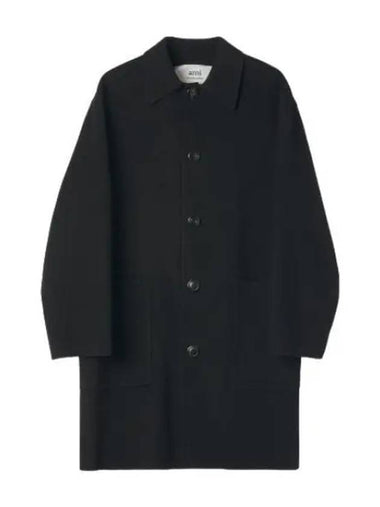 double face coat black - AMI - BALAAN 1